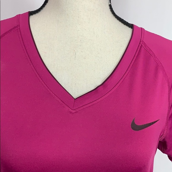 Nike Pro dry fit purple v neck sports top - Picture 4 of 7